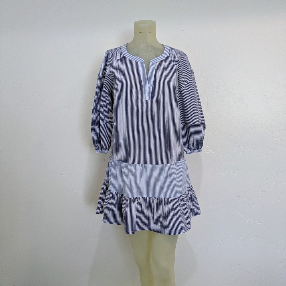 Parker Striped Blue and White Dress